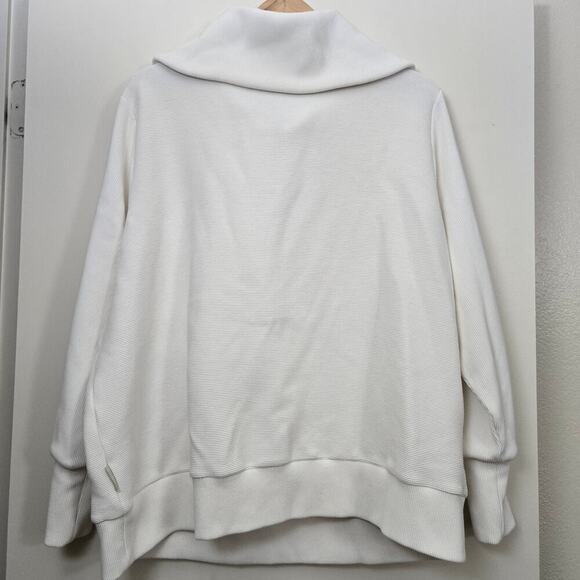 Varley Vine Half-Zip Pullover Ivory Size 1X Anthropologie Relaxed Fit Sweatshirt - Picture 4 of 8